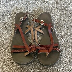 Faded Glory Brown Strappy Sandals